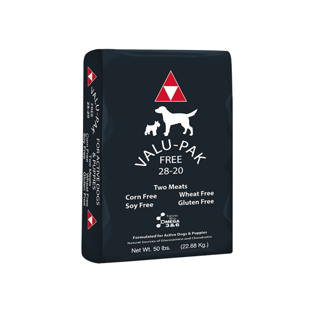 Valu pak dog top food black bag